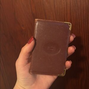 Authentic CARTIER maroon  Leather Wallet
